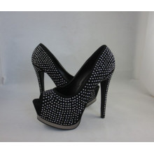 Nouveau Design Femmes Peep Toe Sandales (HCY03-151)